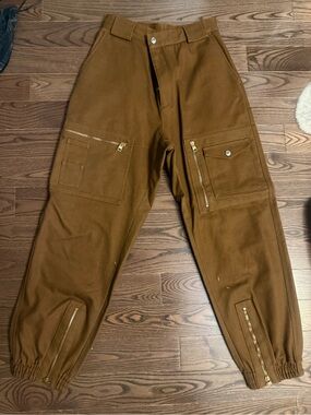 Alexander McQueen Structured Canvas Cargo Trousers